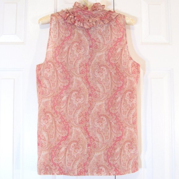 J. Crew | 'Pilar' Ruffle Collar Paisley Printed Cami Blouse Top - Picture 7 of 10